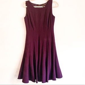 Dana Buchman Plum Fit and Flare Sleeveless Dress 8